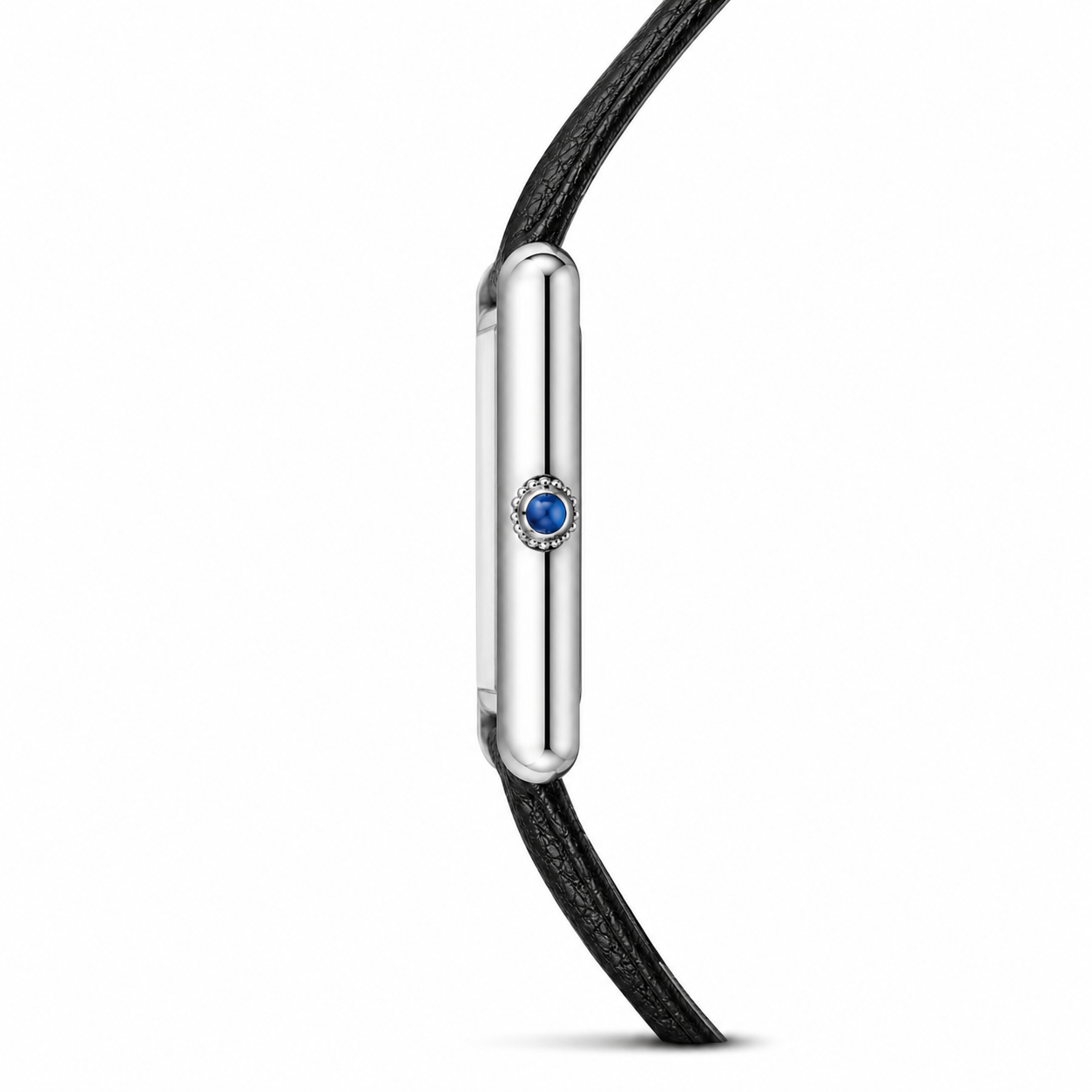 SR Prestige 38mm slim side profile with blue crown detail